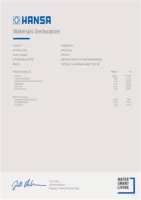 Toestemming/Verklaring Materials Declaration