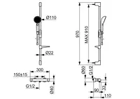 HANSAPRISMA, Shower faucet with shower set, 4813043133