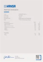 Approval/Declaration Materials Declaration