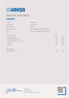 Toestemming/Verklaring Materials Declaration