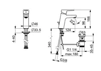 HANSATWEN, Waschtischbatterie, 402022830061