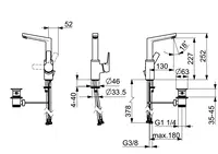HANSATWEN, Waschtischbatterie, 402822030061