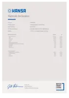 Certificat / Norme Materials Declaration