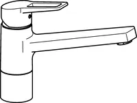 HANSATWIST, Kitchen faucet, low pressure, 09121185