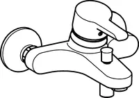 HANSATWIST, Bath and shower faucet with shower set, 09742173