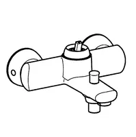 HANSARONDA Style, Wannenfüll- und Brausebatterie, 43742100