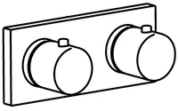 HANSAMATRIX, Piastra per miscelatore vasca-doccia, 44529503