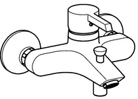 HANSAPINTO, Wannenfüll- und Brausebatterie, 45112103