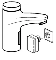 HANSAMIX, Wastafelkraan, 230 V, 50742200