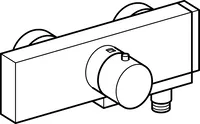 HANSACUBE, Wannenfüll- und Brausebatterie, 58352101