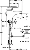 HANSADISC, Miscelatore lavabo, 01012204