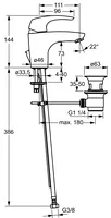 HANSADISC, Washbasin faucet, 01012274