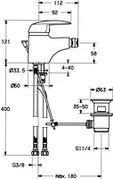 HANSADISC, Miscelatore bidet, 01023204