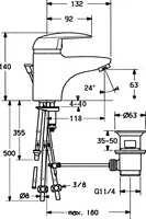 HANSADISC, Washbasin faucet, low pressure, 01031104