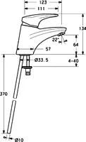 HANSAMIX, Miscelatore lavabo, 01082173