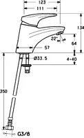 HANSAMIX, Miscelatore lavabo, 01082273