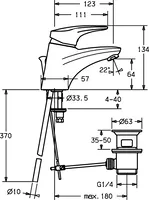 HANSAMIX, Washbasin faucet, 01092173