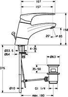 HANSAMEDICA, Miscelatore lavabo, 01192176