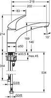 HANSADISC, Kitchen faucet with dishwasher valve, 01312274