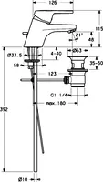 HANSAPRADO, Washbasin faucet, 01402173