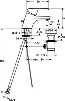 HANSAPRADO, Miscelatore lavabo, 01402273