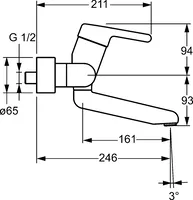 HANSAMEDIPRO, Miscelatore lavabo, 02552103