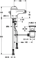 HANSARONDA, Eengreepsmengkraan voor bidet, 0306320082