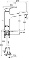 HANSARONDA, Kitchen faucet, low pressure, 03121173