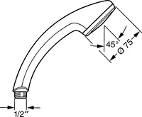 HANSAFITAIR, Hand shower, d 75 mm, 04170100