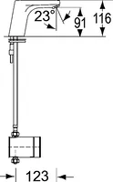 HANSACLINICA, Waschtischbatterie, 6 V, 05612210