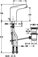 HANSAMEDIPRO, Robinetterie de lavabo, 230 V, 05632200