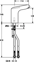 HANSAMEDIPRO, Robinetterie de lavabo, 230 V, 05642200