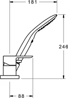 HANSALIGNA, Fertigmontageset für Wanne/Brause, 06439083