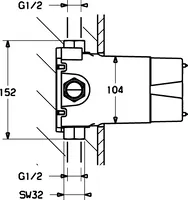 HANSA, Corpo incasso, G1/2, 08040290