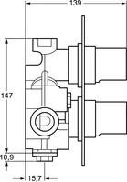 HANSA, Cover part for bath and shower faucet, 08060101