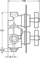 HANSA, Cover part for bath and shower faucet, 08070102