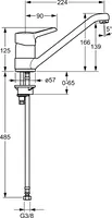 HANSATWIST, Kitchen faucet, 09142273