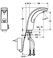 HANSACOBRA, Washbasin faucet, 230 V, 09412100