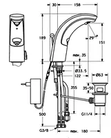 HANSACOBRA, Miscelatore lavabo, 230 V, 09421100