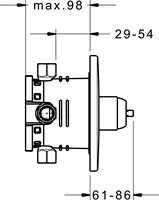 HANSAVAROX, Piastra per miscelatore doccia, 40559083