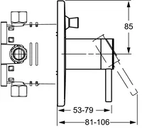 HANSADESIGNO, Piastra per miscelatore vasca-doccia, 41113583