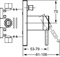 HANSADESIGNO, Piastra per miscelatore vasca-doccia, 41119573