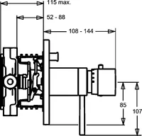 HANSADESIGNO, Piastra per miscelatore vasca-doccia, 41143542