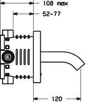 HANSAPUBLIC, Cover part for washbasin faucet, 6 V, 41802100