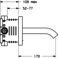 HANSAPUBLIC, Cover part for washbasin faucet, 6 V, 41802110