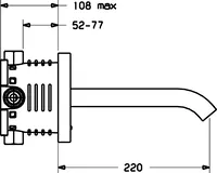 HANSAPUBLIC, Cover part for washbasin faucet, 6 V, 41802120