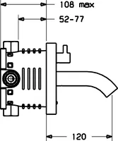 HANSAPUBLIC, Cover part for washbasin faucet, 6 V, 41812101