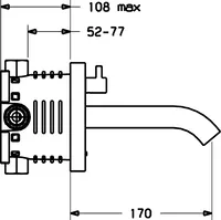 HANSAPUBLIC, Cover part for washbasin faucet, 6 V, 41812111