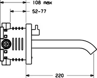 HANSAPUBLIC, Fertigset für Waschtisch-Batterie, 6 V, 41812121