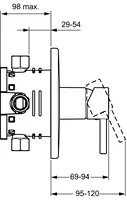 HANSAVANTIS Style, Fertigset für Brause-Batterie, 42619077